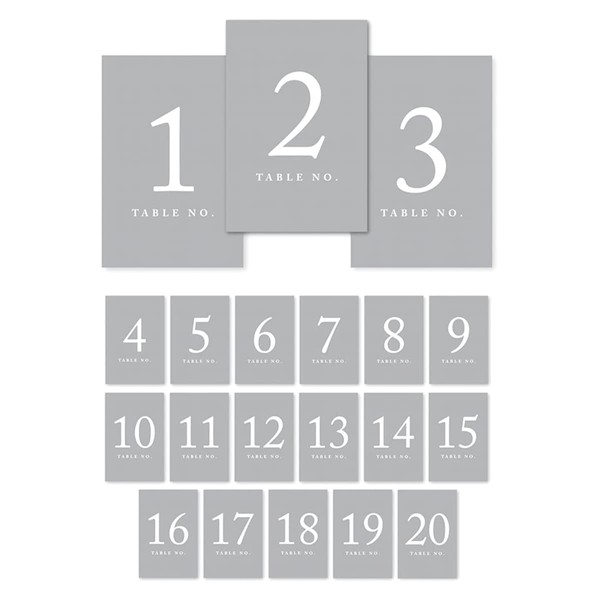 Andaz Press Table Numbers 1-20 on Perforated Paper, Black, 4x6-inch Single Sided Sign, 1-Set, For Weddings, Graduation