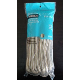 Everbilt NEW Everbilt Double Braid Nylon Dock Line Rope White Beige 3/8 in x 25 ft