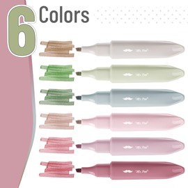 Mr. Pen Aesthetic Highlighters - 6 Pack Chisel Tip Assorted Colors, Bible Highlighters and Pens - No Bleed