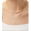 Half Pearl Necklace and Half Paper Clip Chain, Gold, Faux