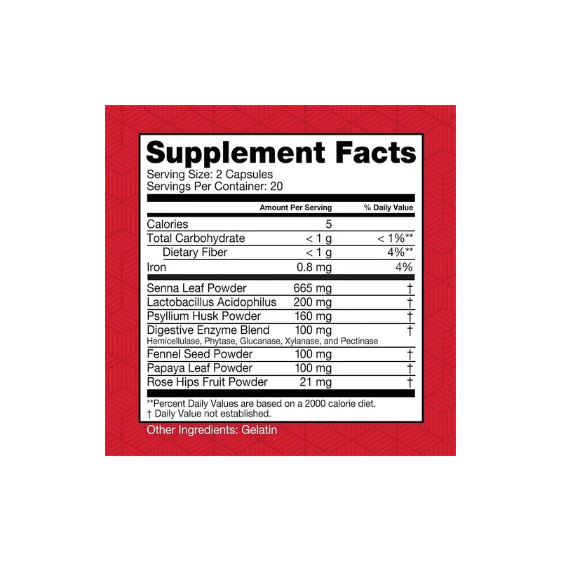 Suplemento Herbal Detox Health Plus Limpieza 10 Días 40 Cápsulas