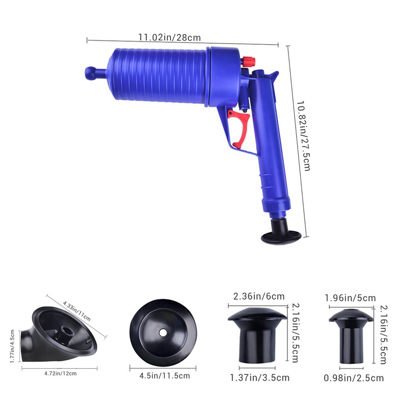 Air Pressure Drain Pump Pipe Dredge Tools Air Power Drain