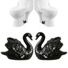 Floor Caps,Toilet Bolt Caps Decorative,Toilet Screw Cover Caps (Black Swan)