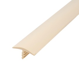 Outwater Plastic T-molding 1 Inch Beige Flexible Polyethylene Center Barb Tee Moulding 25 Foot Coil
