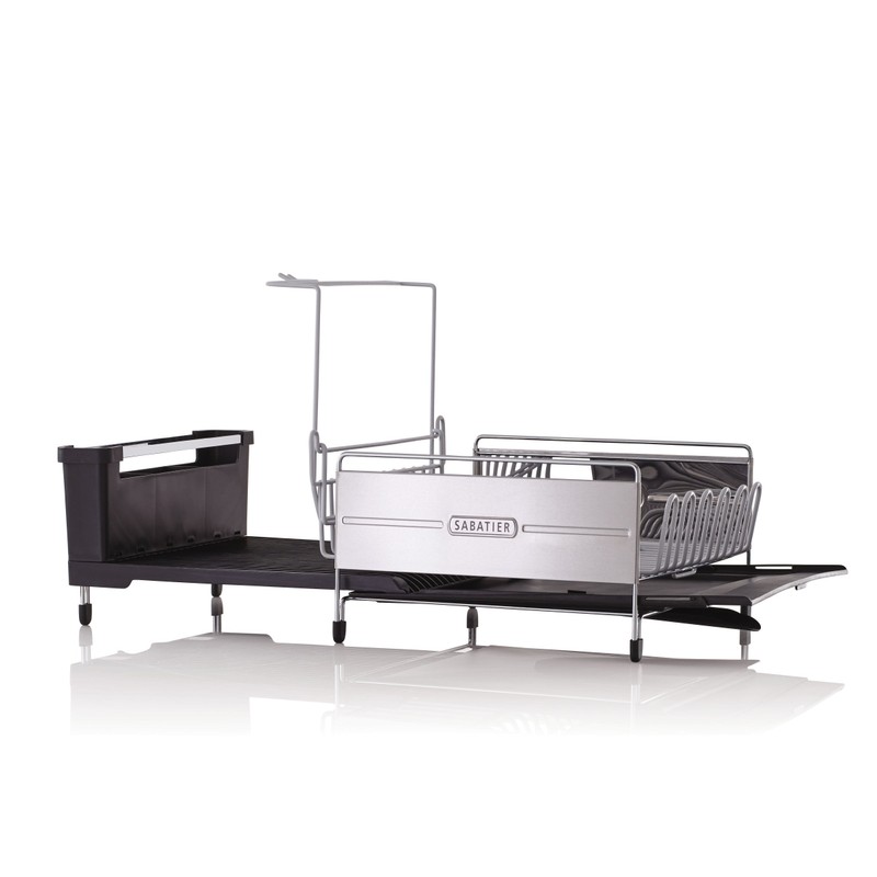 Sabatier Expandable Stainless Steel Dish Rack with Rust-Resistant Soft Coated