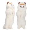 Furry Cat Figurine Realistic Simulated Adorable Lovely Decorative Plush Cat