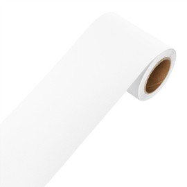 YENHOME 3"X590" Solid White Wallpaper Border Peel and Stick Wall Mirror Trim White Bulletin Board Frame Mirror Sticker Peel and Stick Wallpaper Roll Decoration Removable Wall Paper Borders