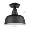 TENGIANTS Farmhouse Matte Black Ceiling Light Fixture Rustic Barn Intusrial