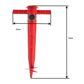 Spike 400401 – Parasol stand, 32 x 18 x 8cm, Red