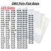 Multiple Sizes Clear Flat Poly Bags - 4x8 & (100