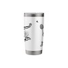 Panda Playing Badminton Player Shuttlecock Stainless Steel Insulated Tumbler