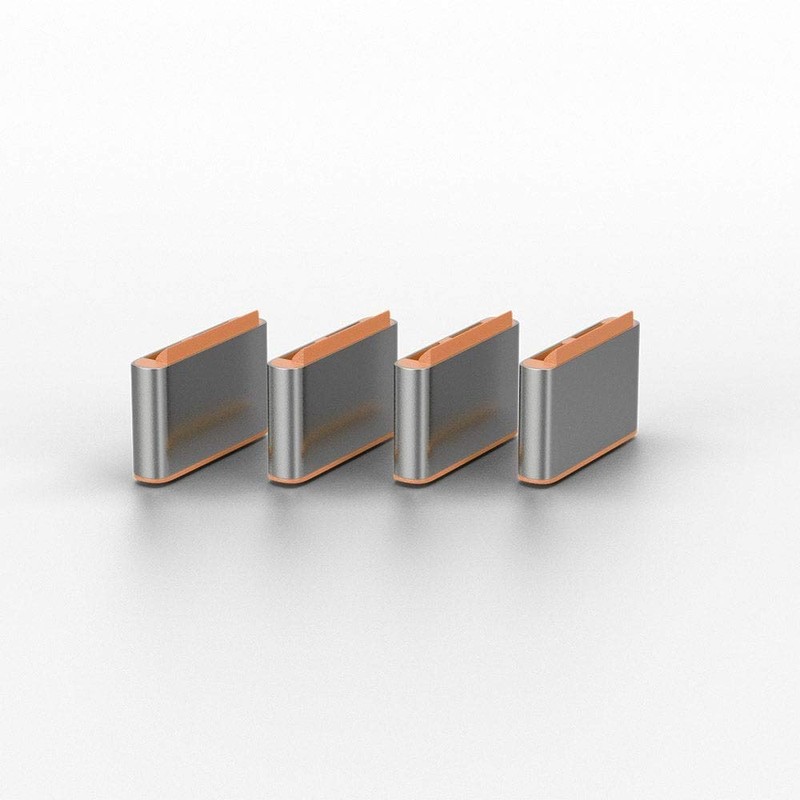 LINDY 40440 USB Type C Port Blockers Without Key, Orange