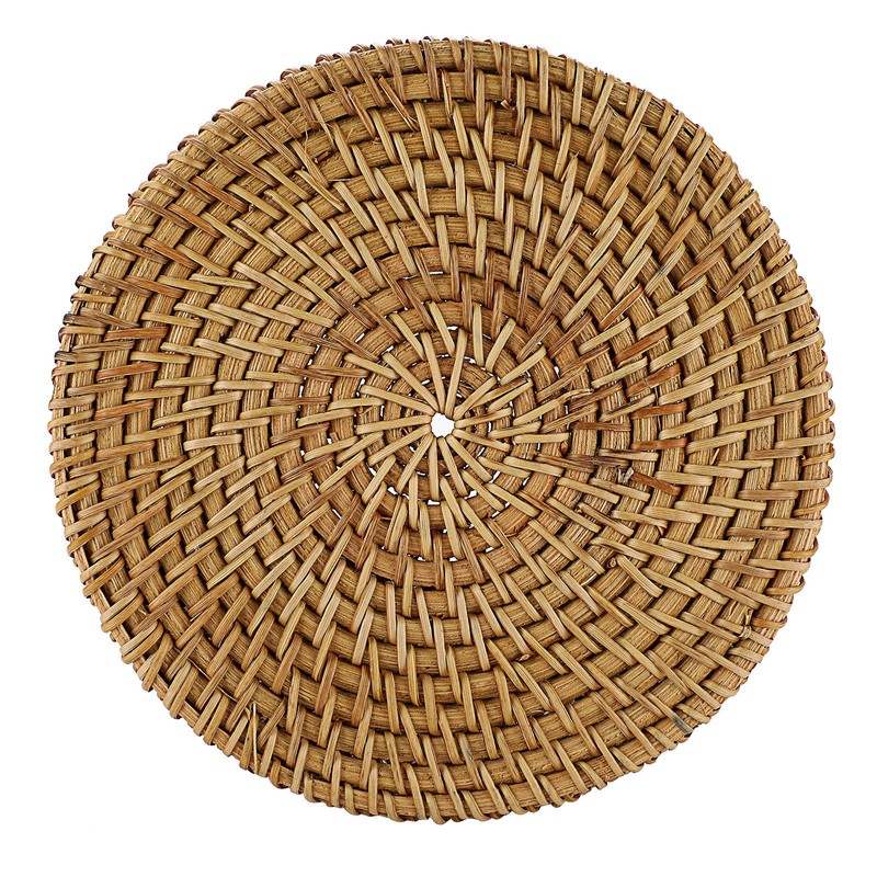 SUMTree Rattan Tissue Box Round Paper Box Organizer for Office