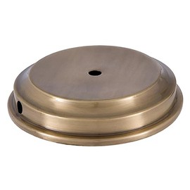 B&P Lamp® 5 Inch Antique Brass Finish Modern Style Spun Lamp Base