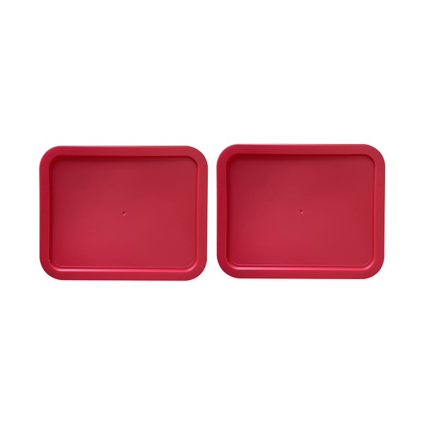 Replacement Lid for Pyrex Plastic Red Cover 3 Cup Bowl Dish Rectangle 7210-PC (2-Pack)
