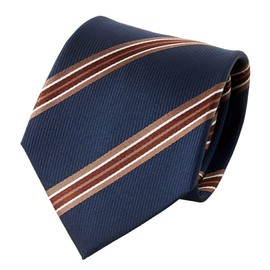 Ojier Necktie, 100% Silk, Regular Tie, Jacquard Woven, Regimental, Gift, Business, Men's, Stylish, 3.1 inches (8 cm) Width, 28: Navy