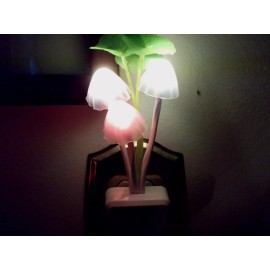 Mushroom night light HALF FREE MOREL 50000 HR LED lamp AUTO LIGHT SENSOR