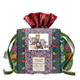 William Morris At Home Hand Creams x3 30ml, Guest Soap 50g, Velvet Pouch, Moisturiser, Shea Butter, Festive Fragrance, Makeup, Toiletry, Wash Bag, Travel Size, Vegan and Cruelty Free, Beauty Gift