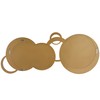 Deco 79 Wooden Geometric Room Wall Mirror Circles Entryway Mirror,