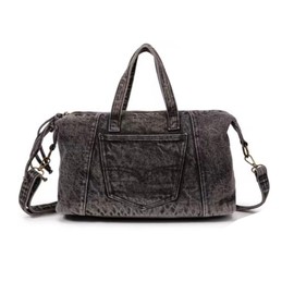 Jeans Denim Bag Shoulder Bag Canvas Bag Retro Shoulder Bag Shopper Unisex, B Black