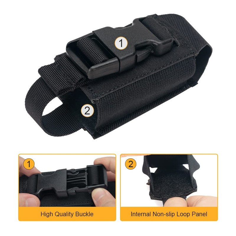 IDOGEAR Tactical Flashlight Holder Molle flashbang Pouch Magazine Pouch Multi-Purpose