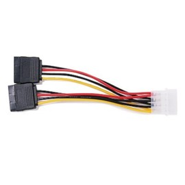 6" Serial ATA Power Y-Cable (4-pin - 15-pin) For Dual Serial ATA (SATA) Devices