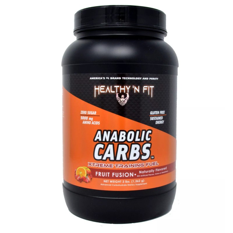 Healthy N Fit- Anabolic Carbs 3 lb,Fruit Fusion, natural sweetened,