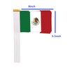25 Packs Small Mexico Flags on Handheld Stick，Miniature Mexican Flag