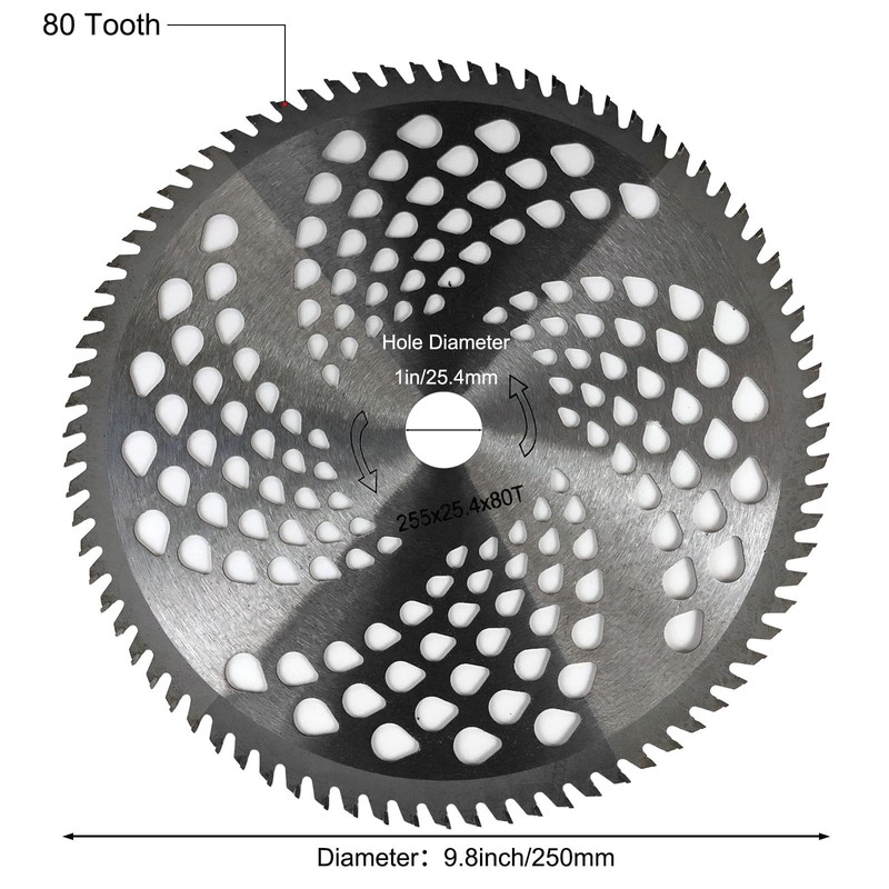 Yutacorex 2 Pacs 10" x 80T Carbide Tip Brush Cutter
