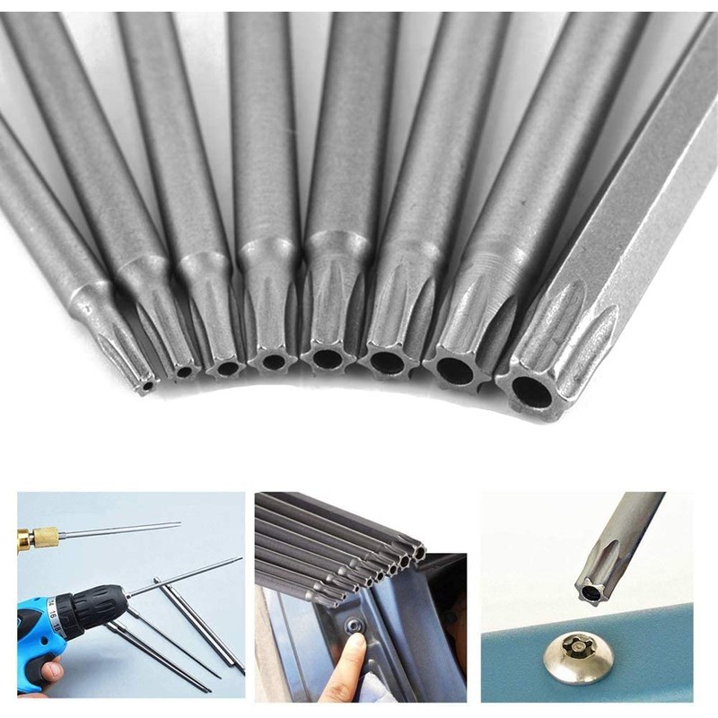 Bestgle 8 Pcs Long Torx Screwdriver Bit Set 1/4 Inch