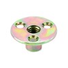 QWORK 3/8"-16 Iron Plate Nut, 12-Piece Set T-nut with Round