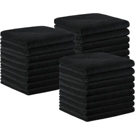 Arkwright - Toallas de salón resistentes a la lejía, paquete de 24 toallas de pelo de microfibra, suaves, absorbentes, de secado rápido, sin pelusas, para peluquería, salón de uñas y esteticista, 16 x