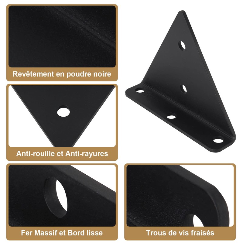 SENENQU Pack of 4 8 cm Floating Shelf Brackets, Invisible