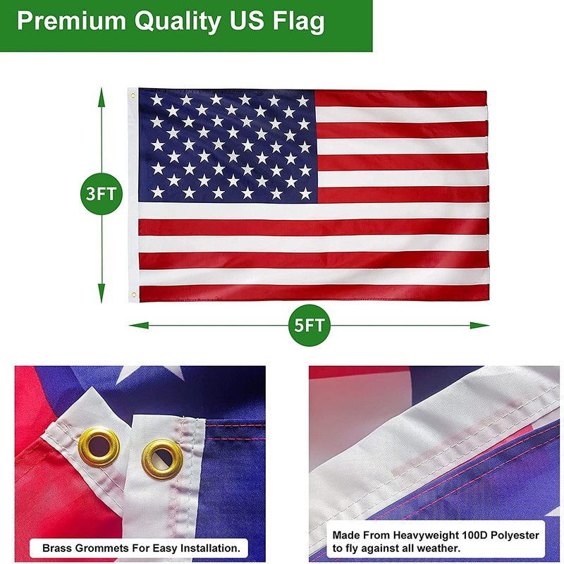 FFILY 14 Gauge Flag Pole for Outside In Ground, 25