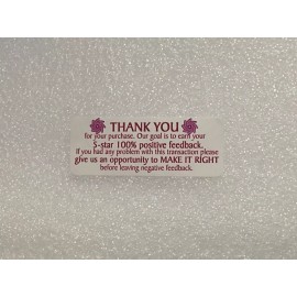 Belleverlasting Labels Thank You for your PURCHASE stickers 30PCS Design#10 Dark Purple Letters