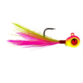 Northland Fishing Tackle Tungsten Crappie King Fly Jig for Crappie, Bluegill, & Other Panfish, 1/8 Oz, Bubblegum, 2 Jigs Per Pack