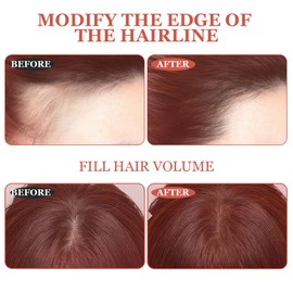 Root Powder for Men and Women, Hair Thickening Root Powder, Quick Cover Root Concealer with Hair Chalk, Hairline Shading Concealer Powder for Filling Thin Hair (Red)