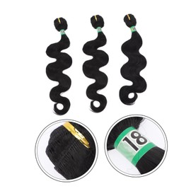 Mikinona 3pcs Body Wave Hair Bundle Synthetic Extensions for Women Soft and Comfortable Wavy Weave Versatile for Daily Use Parties and Special Occasions Looks and Feels Like Human Hair