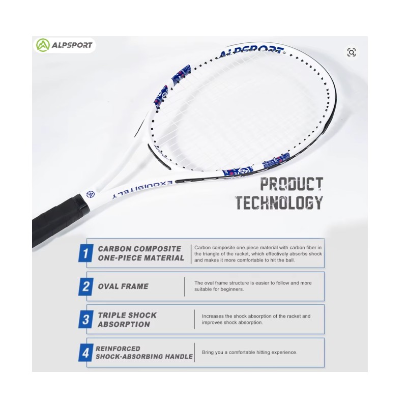 Toolzia Tennis Racket - Lightweight Aluminum Alloy Racket for Beginners
