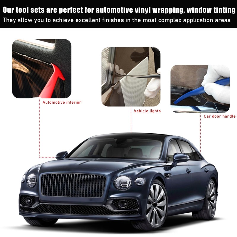 3PCS Car Wrapping Vinyl Tool Kit, 3 in 1 Flexible
