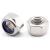 TAORAYO 50pcs Hex Lock Nuts Nylon Lock Nuts Nylon Lock