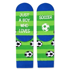HAPPYPOP Soccer Gifts For Boys Kids - Gifts For Soccer Lover Players Boys Kids, Kids Boys Soccer Socks Grip Socks Soccer, Soccer Stocking Stuffers