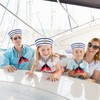 PPGGOPP Sailor Hat White Sailor Hat and Scarf, Colour A