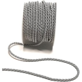 s.dekoda Cord 15 m x 4 mm Grey Twist Cord Decorative Cord