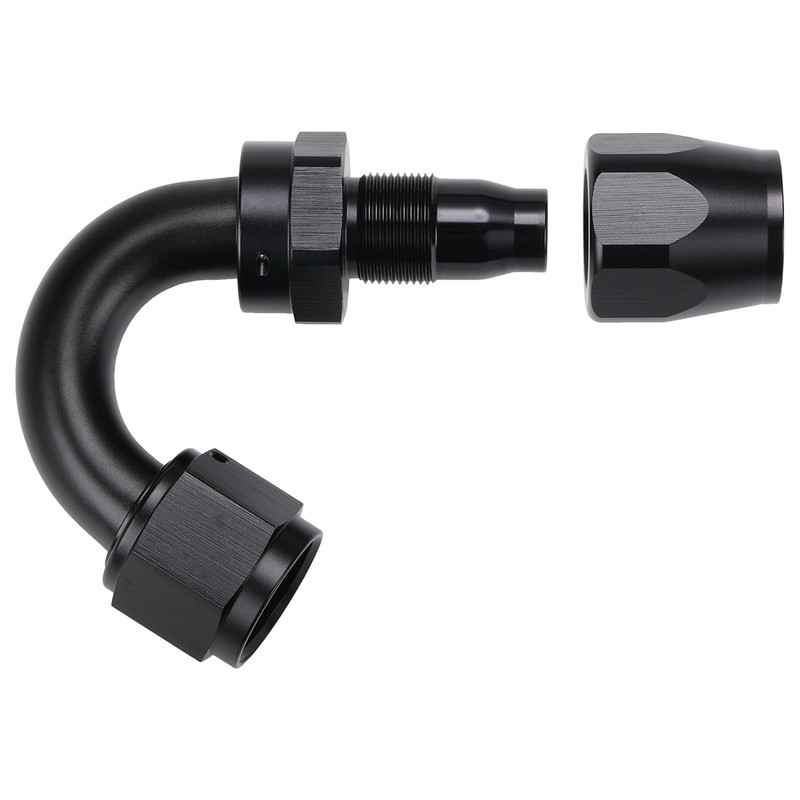 Podavelle 8AN 150 Degree Elbow Hose End Fitting Swivel Aluminum