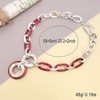 WOLONGFUHU Circle Link Necklace for Women Men Chunky Statement Acrylic