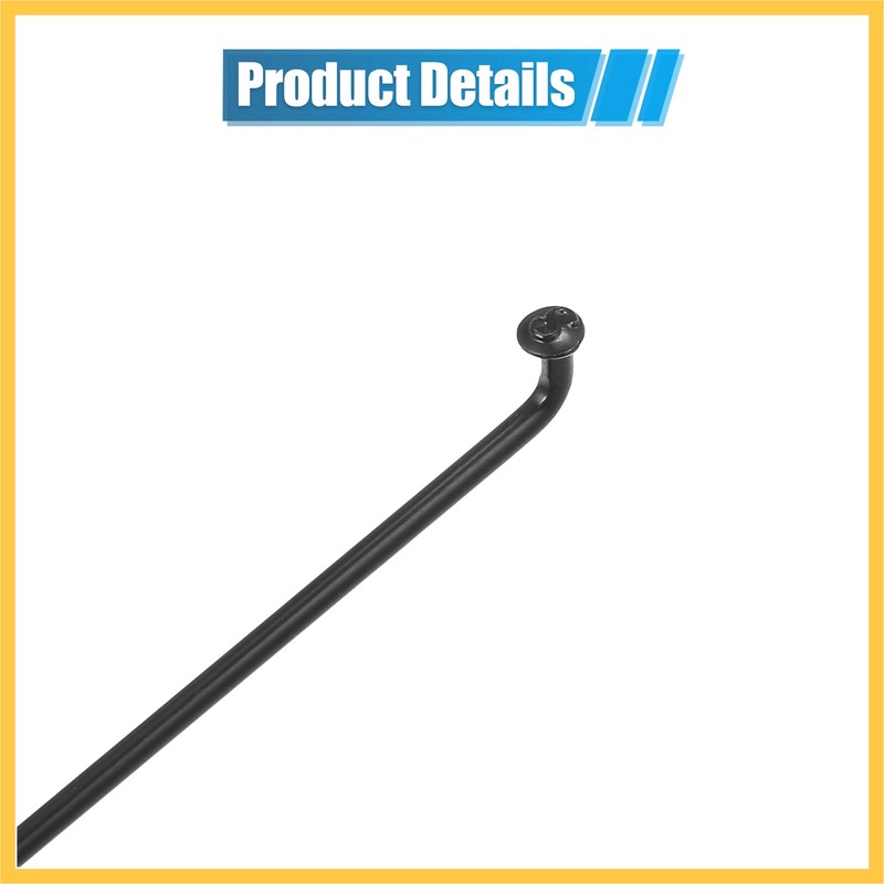 BULLSPANN 40pcs Steel Spokes J Bend Cycle Spokes Bicycle with