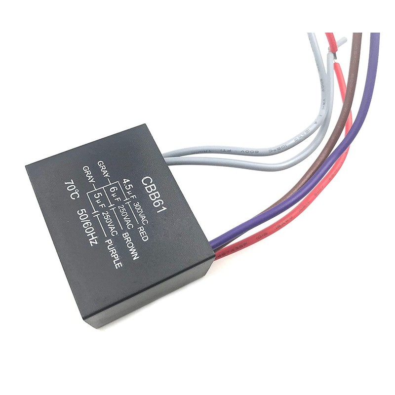 winwill Ceiling Fan Capacitor CBB61 4.5uf + 6uf + 5uf