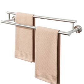Alise Double Towel Bar Brushed Nickel,24" Towel Racks for Bathroom Wall Mounted,Bathroom Towel Rack SUS304 Stainless Steel Bathroom Towel Holder Quick Drying Hand Towel Holder Towel Bar for Walls
