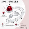 DOA Adjustable Sterling Silver Open Rings for Women, Hug July